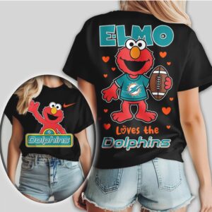 Miami Dolphins Football Official NFL Elmo Fan 3D Shirt