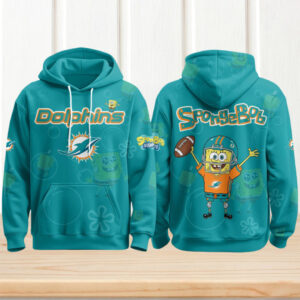 Miami Dolphins Football SpongeBob Hoodie Cutest Drop of the Year Hoodie