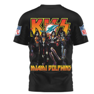 Miami Dolphins Game Day 2026 Official NFL Kiss Band 3D Shirt Miami Dolphins Game Day 2026 Official NFL Kiss Band 3D Shirt