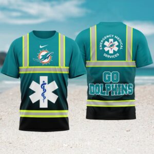 Miami Dolphins Gameday Playoffs 2026 NFL National EMT & Paramedic Day 3D Shirt
