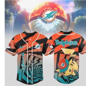 Miami Dolphins Official NFL Pikachu Jersey Shirt