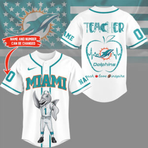 Miami Dolphins Official NFL Teacher Appreciation Month Jersey Shirt Miami Dolphins Official NFL Teacher Appreciation Month Jersey Shirt