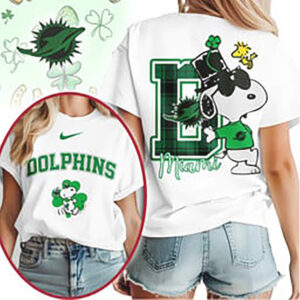 Miami Dolphins Snoopy St. Patrick’s Day Lucky Leprechaun Women’s Football Fan T Shirt Miami Dolphins Snoopy St. Patrick’s Day Lucky Leprechaun Women’s Football Fan T Shirt