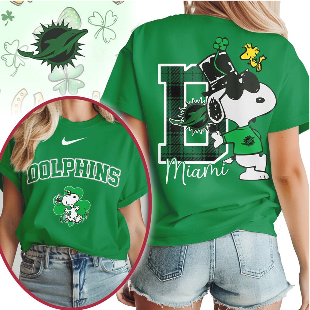 Miami Dolphins Snoopy St. Patrick’s Day Lucky Leprechaun Women’s Football Fan T Shirt Miami Dolphins Snoopy St. Patrick’s Day Lucky Leprechaun Women’s Football Fan T Shirt