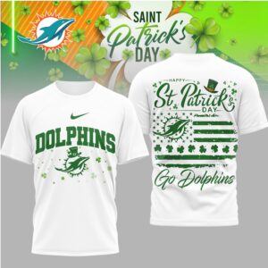 Miami Dolphins St. Patrick's Day Go Dolphins Shamrock T Shirt