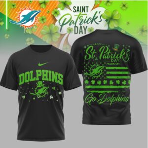 Miami Dolphins St. Patrick's Day Go Dolphins Shamrock T Shirt