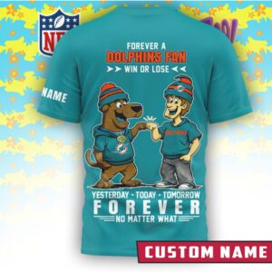 Miami Dolphins x Scooby Doo Official 3D Shirt