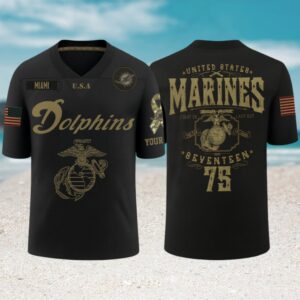 Miami Dolphins x U.S Marine Corps Dark Gameday Jersey Miami Dolphins x U.S Marine Corps Dark Gameday Jersey