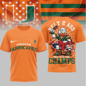 Miami Hurricanes 2026 Fiesta Bowl Champs Belt 2 Ass Fan Shirt