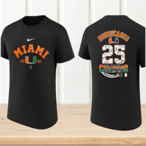 Miami Hurricanes 2026 National Champions Signatures Football T Shirt