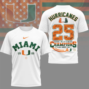 Miami Hurricanes 2026 National Champions Signatures T Shirt It’s All About The U T Shirt Miami Hurricanes 2026 National Champions Signatures T Shirt It’s All About The U T Shirt