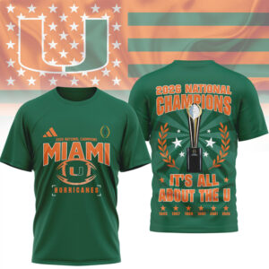 Miami Hurricanes 2026 National Champions Trophy It’s All About The U Championship T Shirt Miami Hurricanes 2026 National Champions Trophy It’s All About The U Championship T Shirt
