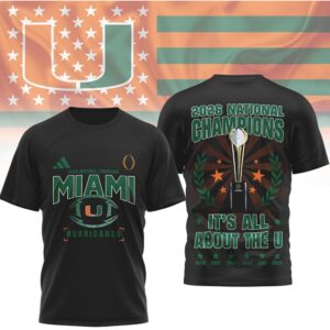 Miami Hurricanes 2026 National Champions Trophy It’s All About The U Championship T Shirt