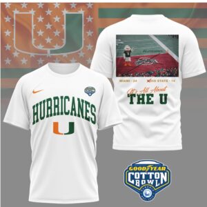 Miami Hurricanes Cotton Bowl Victory Score T Shirt It Is All About The U Shirt