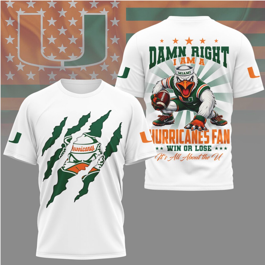 Miami Hurricanes Official NCAA Go Canes 3D Shirt Miami Hurricanes Official NCAA Go Canes 3D Shirt