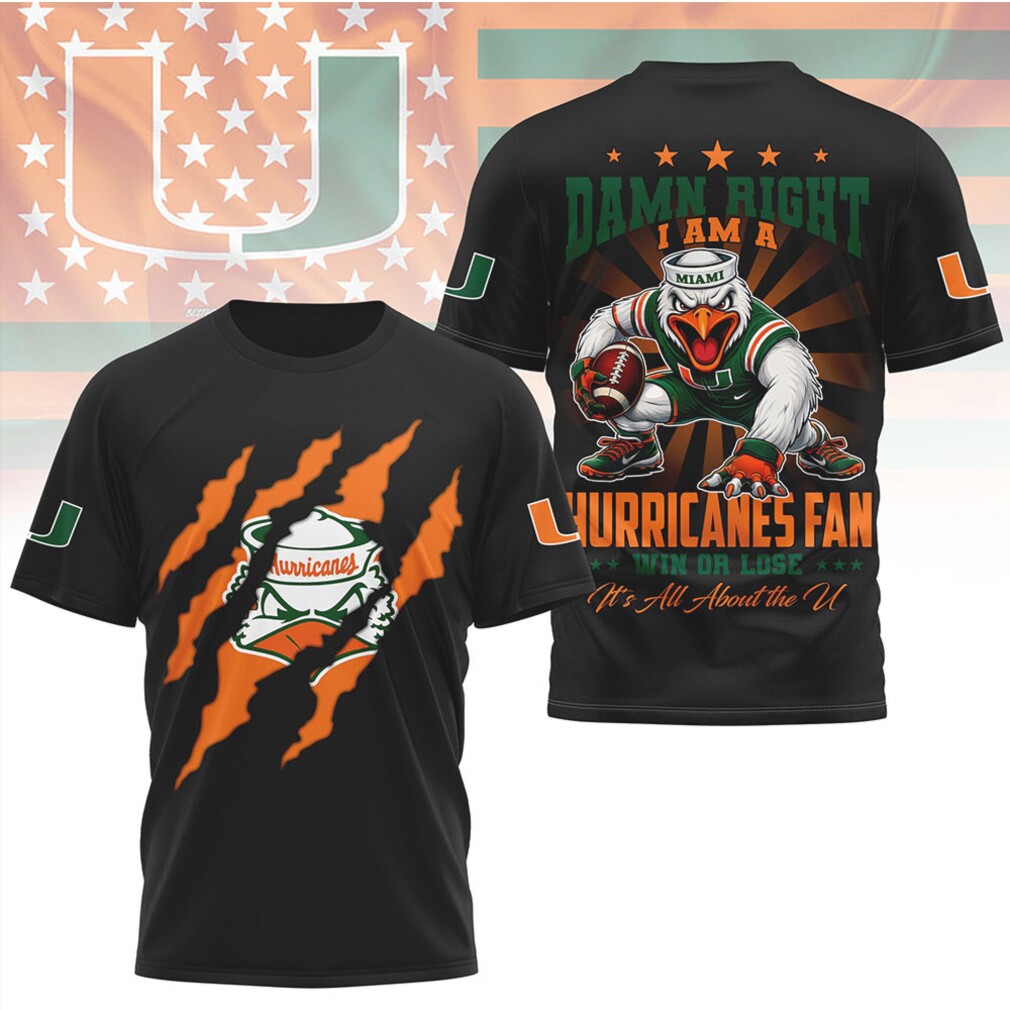 Miami Hurricanes Official NCAA Go Canes 3D Shirt Miami Hurricanes Official NCAA Go Canes 3D Shirt