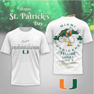 Miami Hurricanes St. Patrick’s Day Lucky Like A Hurricane Mascot Fan Shirt Miami Hurricanes St. Patrick’s Day Lucky Like A Hurricane Mascot Fan Shirt