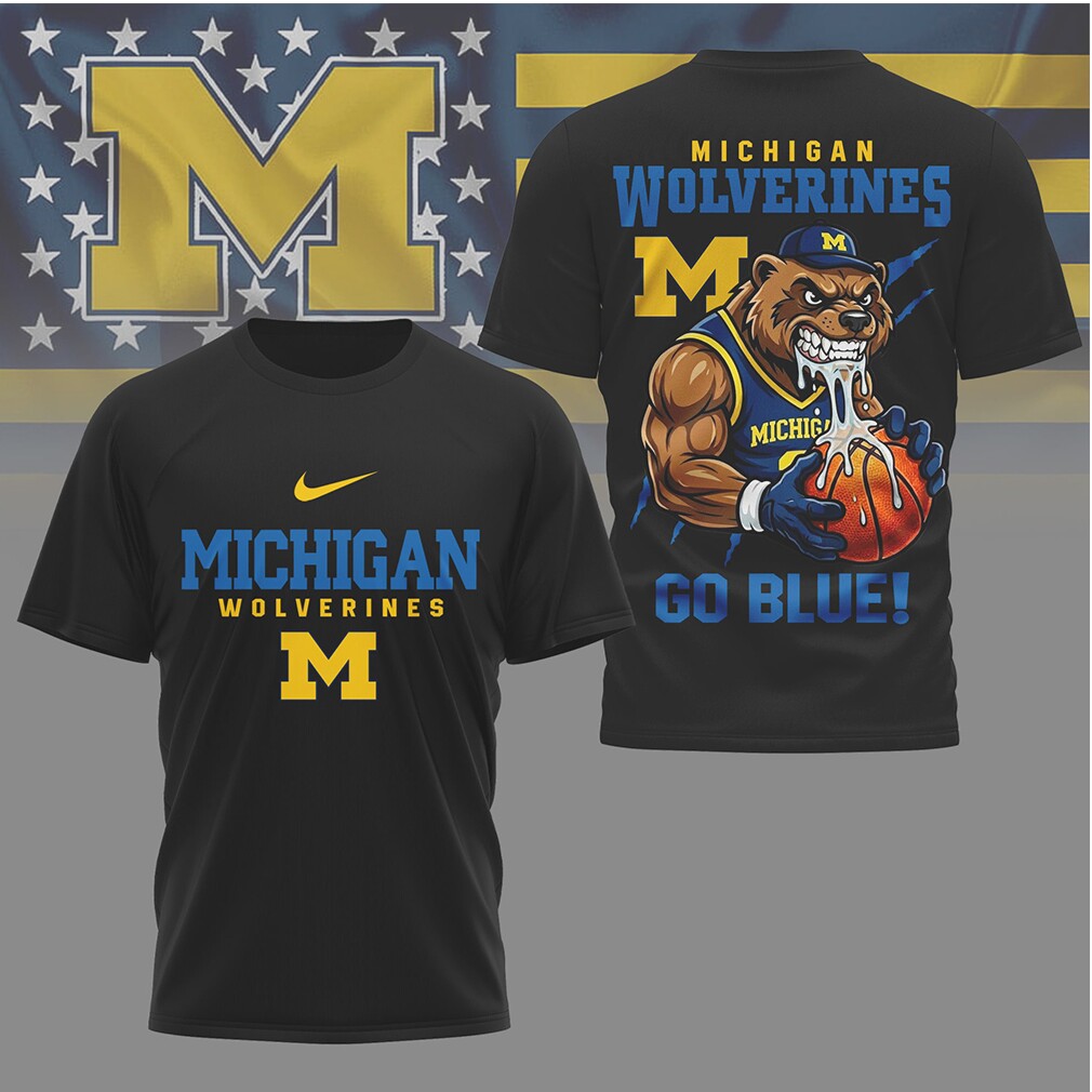 Michigan Wolverines Go Blue Basketball Hungry Mascot Slam Dunk Fan Shirt Michigan Wolverines Go Blue Basketball Hungry Mascot Slam Dunk Fan Shirt
