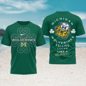 Michigan Wolverines St. Patrick’s Day Lucky Like A Wolverine Green Mascot Fan Shirt Michigan Wolverines St. Patrick’s Day Lucky Like A Wolverine Green Mascot Fan Shirt