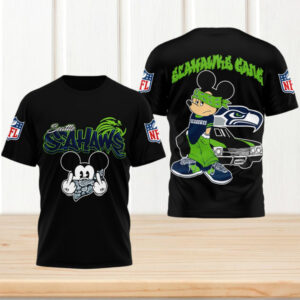 Mickey Mouse Seattle Seahawks Gang Bandana Streetwear Urban Culture T Shirt
