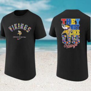 Minnesota Vikings Autism Awareness Month They Not Like Us Puzzle T Shirt