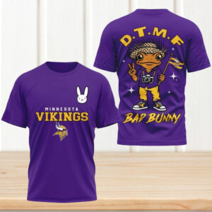Minnesota Vikings Bad Bunny DTMF Frog Purple Football Fan T Shirt