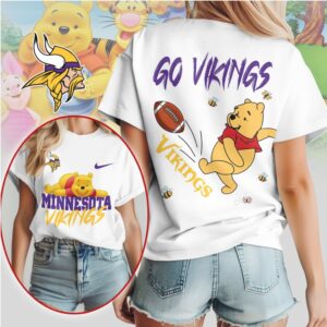 Minnesota Vikings Football Official NFL Winnie The Pooh Fan Shirt