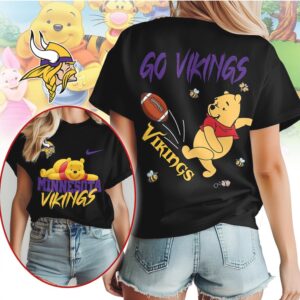 Minnesota Vikings Football Official NFL Winnie The Pooh Fan Shirt