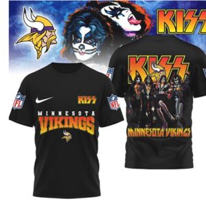 Minnesota Vikings Game Day 2026 Official NFL Kiss Band 3D Shirt