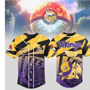 Minnesota Vikings Official NFL Pikachu Jersey Shirt