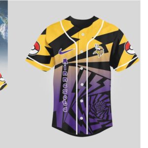 Minnesota Vikings Official NFL Pikachu Jersey Shirt