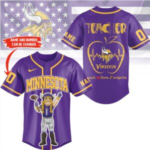 Minnesota Vikings Official NFL Teacher Appreciation Month Jersey Shirt