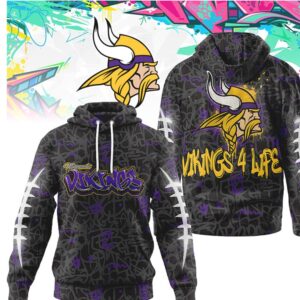 Minnesota Vikings Purple & Gold Graffiti Fan Game Day NFL Shirt