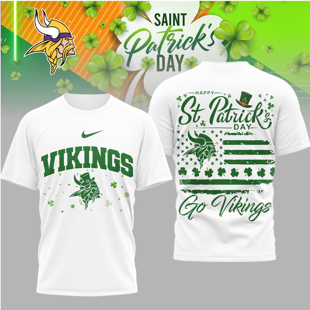 Minnesota Vikings St. Patrick's Day Shamrock T Shirt Minnesota Vikings St. Patrick's Day Shamrock T Shirt