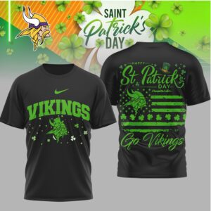 Minnesota Vikings St. Patrick's Day Shamrock T Shirt