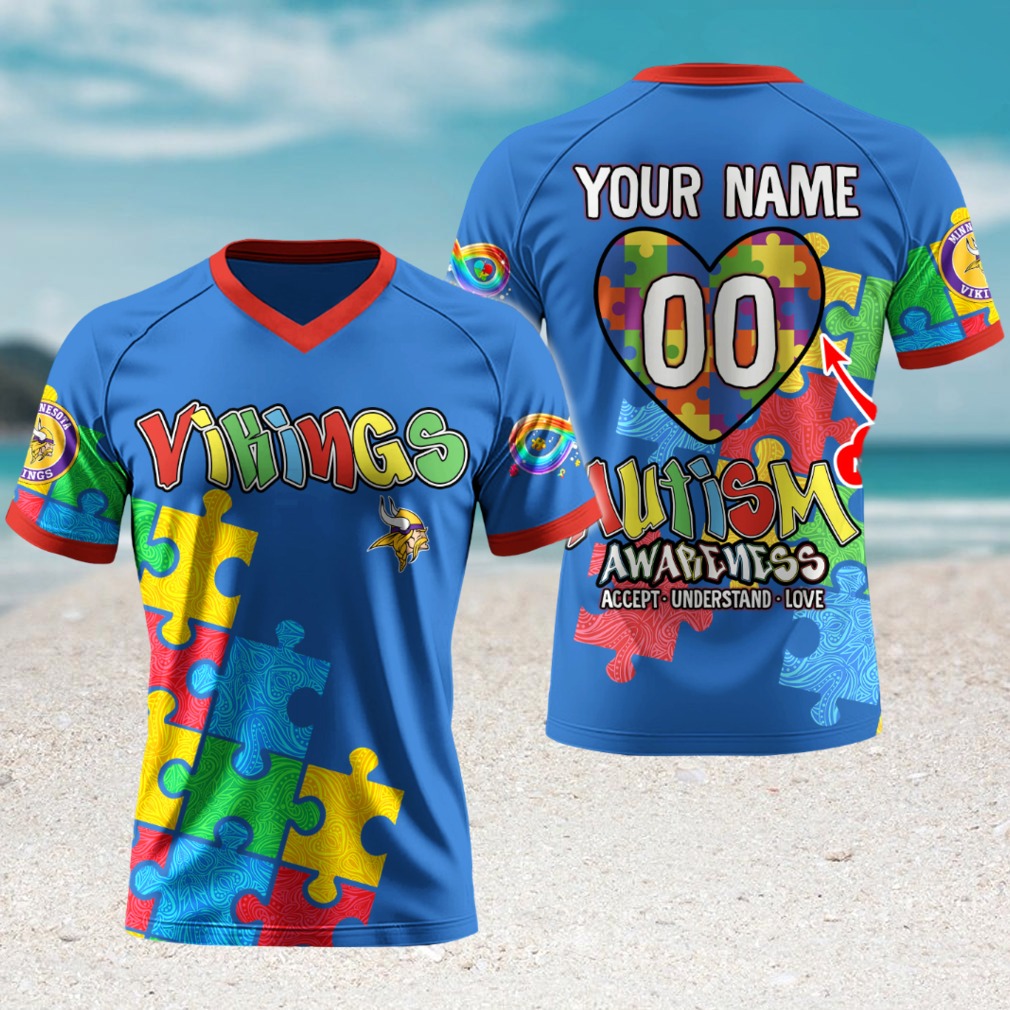 Minnesota Vikings x Autism Awareness Fan Gift Jersey Minnesota Vikings x Autism Awareness Fan Gift Jersey