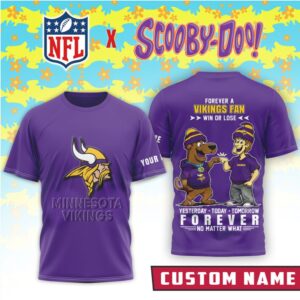 Minnesota Vikings x Scooby Doo Official 3D Shirt Minnesota Vikings x Scooby Doo Official 3D Shirt