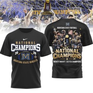 Montana State Bobcats Official NCAA 2026 National Champions 3D Shirt