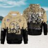 NFL New Orleans Saints Black Golden Pattern Zip Up Hoodie NFL New Orleans Saints Black Golden Pattern Zip Up Hoodie