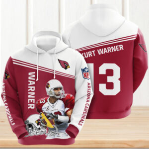 NFL Arizona Cardinals Kurt Warner Player Game Match Fan Hoodie