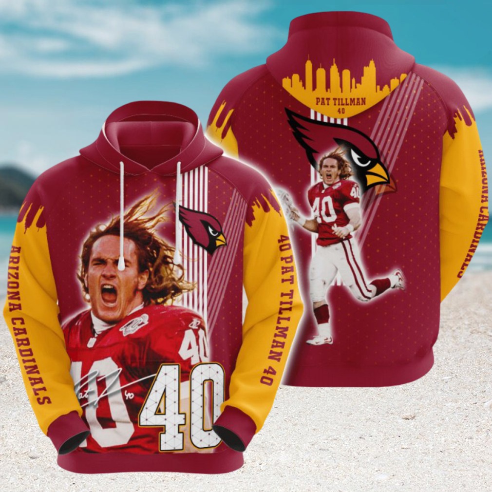 NFL Arizona Cardinals Pat Tillman Player Game Match Fan Hoodie NFL Arizona Cardinals Pat Tillman Player Game Match Fan Hoodie