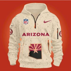 NFL Arizona Cardinals State Flag Quarter Zip Pullover Hoodie