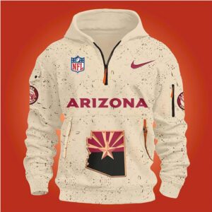 NFL Arizona Cardinals State Flag Quarter Zip Pullover Hoodie