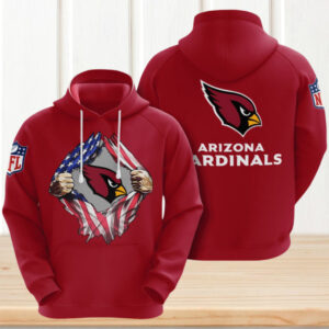 NFL Arizona Cardinals Tearing Open Logo Pullover Hoodie