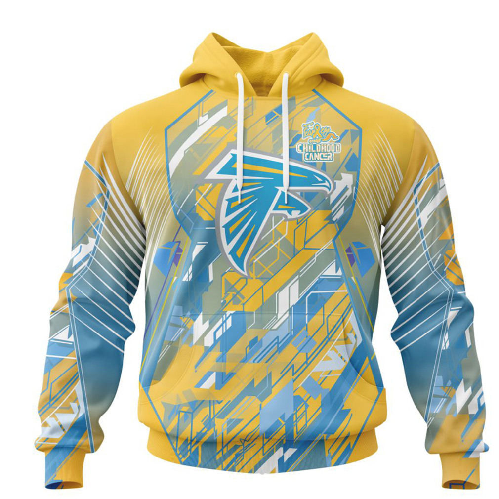 NFL Atlanta Falcons Childhood Cancers Pullover Hoodie NFL Atlanta Falcons Childhood Cancers Pullover Hoodie