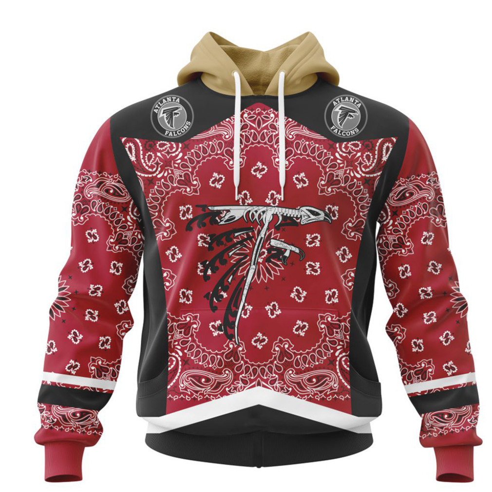 NFL Atlanta Falcons Custom Name Number Classic Style Pullover Hoodie NFL Atlanta Falcons Custom Name Number Classic Style Pullover Hoodie