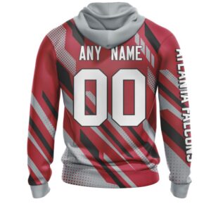 NFL Atlanta Falcons Custom Name Number MotoCross Concept Pullover Hoodie