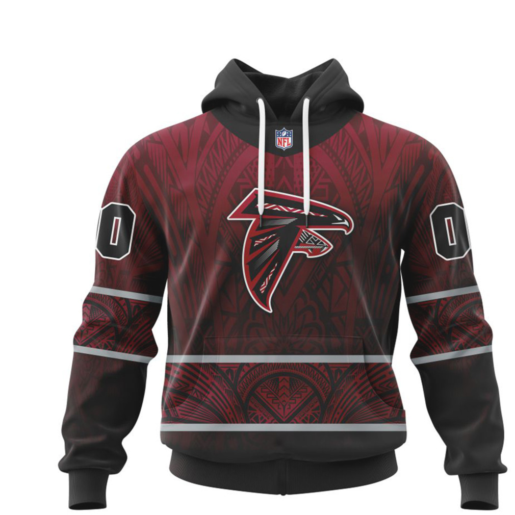 NFL Atlanta Falcons Custom Name Number Native With Samoa Culture Pullover Hoodie NFL Atlanta Falcons Custom Name Number Native With Samoa Culture Pullover Hoodie