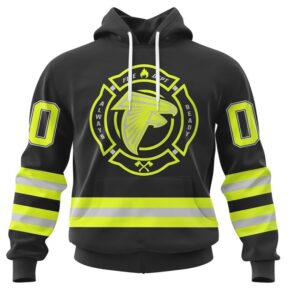 NFL Atlanta Falcons Custom Name Number Special FireFighter Uniform Pullover Hoodie