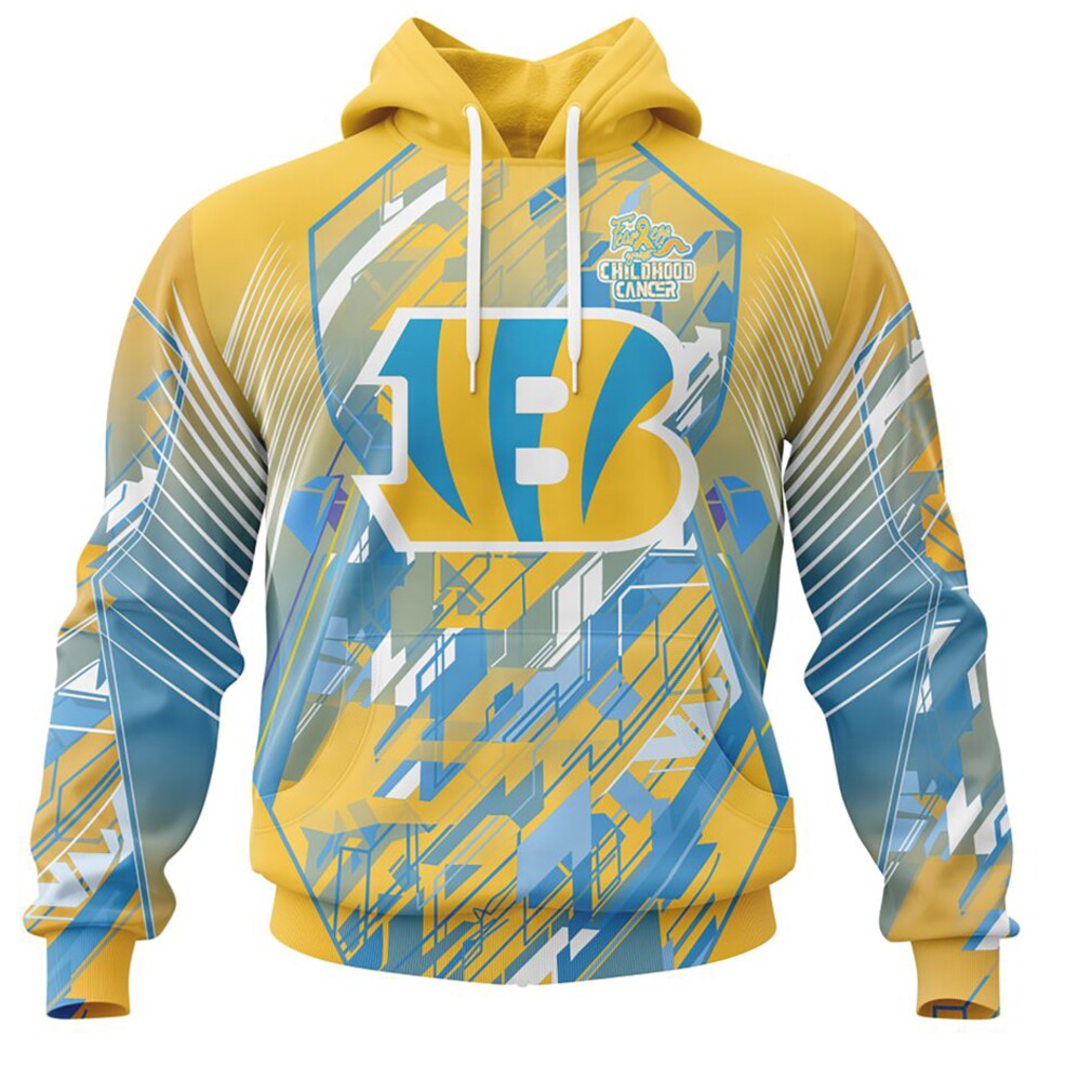 NFL Cincinnati Bengals Childhood Cancers Pullover Hoodie NFL Cincinnati Bengals Childhood Cancers Pullover Hoodie